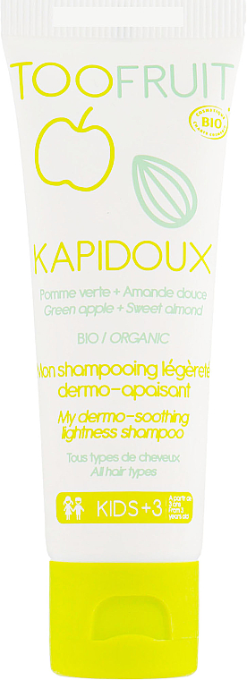 УЦІНКА Зволожувальний шампунь яблуко-мигдаль - TOOFRUIT Kapidoux Dermo-Soothing Shampoo *