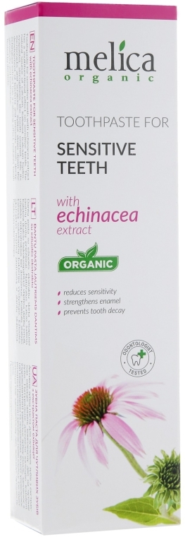 Зубна паста з екстрактом ехінацеї - Melica Organic — фото N3
