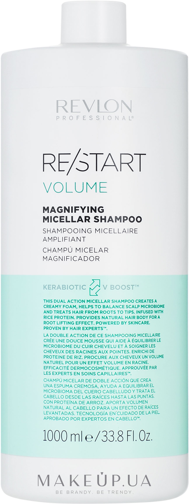 Шампунь для объёма волос - Revlon Professional Restart Volume Magnifying Micellar Shampoo — фото 1000ml