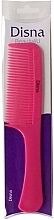 Гребень для волос, 22.5 см, с закругленной ручкой, розовый - Disna Beauty4U — фото N1