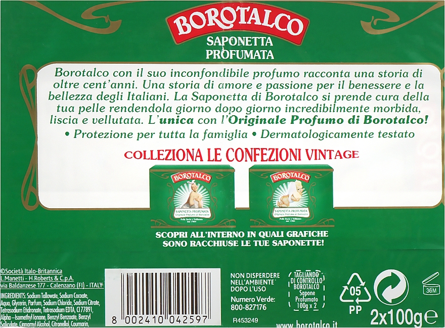 Ароматическое мыло - Borotalco Vintage Collection — фото N2