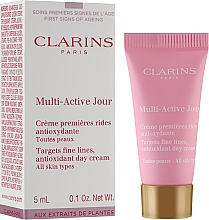 Дневной крем - Clarins Multi-Active Jour Targets Fine Lines, Antioxidant Day Cream All Skin Types (мини) — фото N2