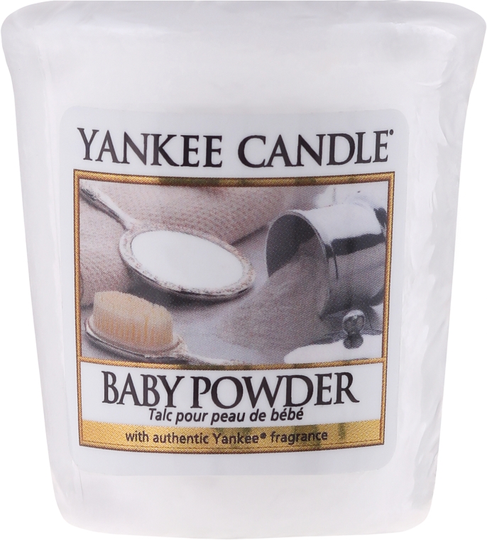 Ароматическая свеча "Детская присыпка" - Yankee Candle Scented Votive Baby Powder — фото N1
