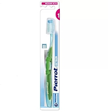 Зубна щітка середня, зелена - Pierrot Oxygen Medium Toothbrush — фото N1