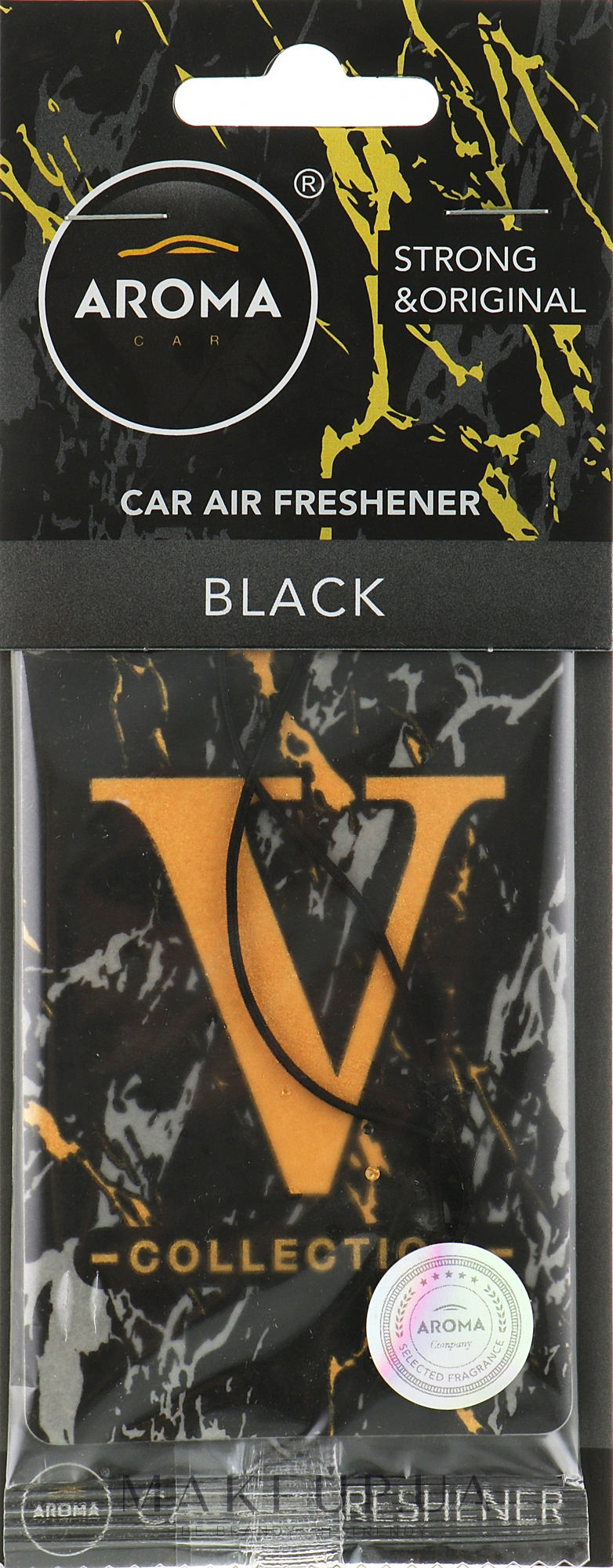Ароматизатор "Черный" для авто - Aroma Car V — фото 5.5g