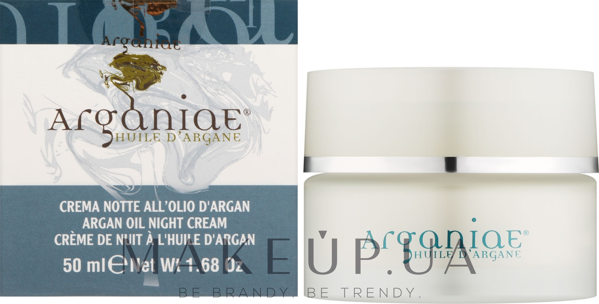 Ночной крем для лица с органическим аргановым маслом - Arganiae Organic Argan Oil Face Night Cream — фото 50ml
