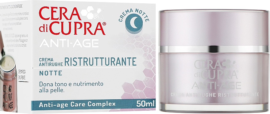 Нічний крем проти зморщок - Cera di Cupra Anti-Age Restructuring Night Cream — фото N2
