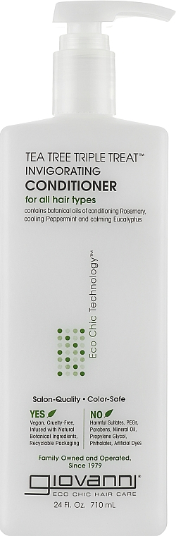Тонізуючий кондиціонер - Giovanni Eco Chic Hair Care Tea Tree Triple Conditioner — фото N3