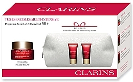 Духи, Парфюмерия, косметика Набор - Clarins Super Resorative Dry Skin Set (cr/50ml + cr/15ml + concent/15ml + bag)