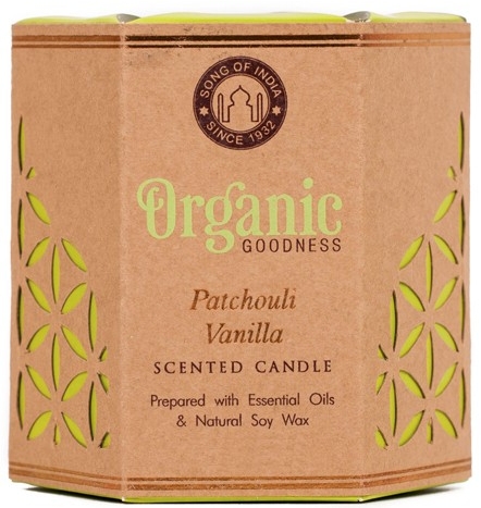 Ароматизированная свеча банке - Song of India Organic Goodness Patchouli Vanilla Soy Wax Candle — фото N1