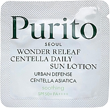 Сонцезахисний лосьйон для обличчя - Purito Seoul Wonder Releaf Centella Daily Sun Lotion SPF50+ (пробник) — фото N1