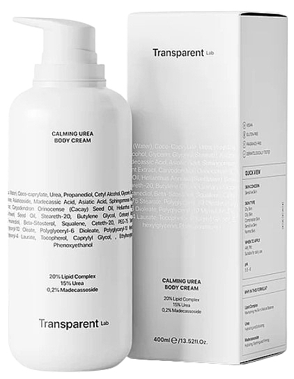 Успокаивающий крем для тела - Transparent Lab Calming Urea Body Cream — фото N1