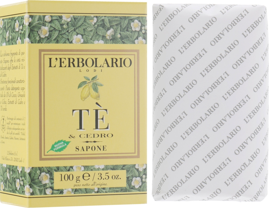 Душистое мыло "Чай и цитрон" - L'Erbolario Sapone Te and Cedro — фото N2
