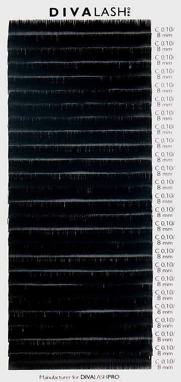Ресницы для наращивания С 0.10 (8 мм), 25 линий - Divalashpro — фото N1