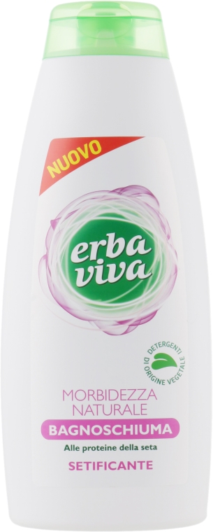 Пом'якшувальний гель-піна для душу і ванни, з протеїнами шовку - Erba Viva Bath&Shower Gel — фото N1