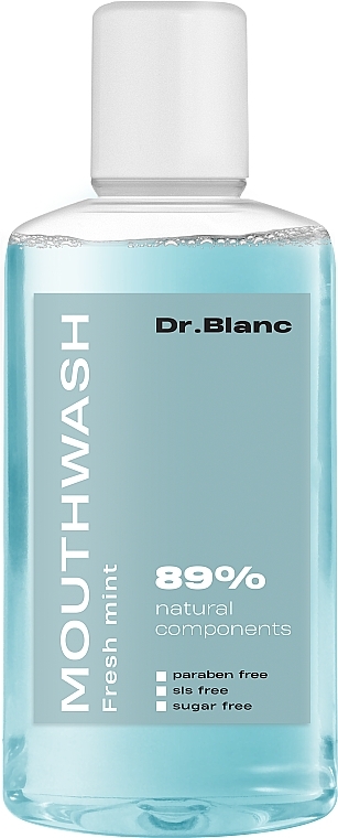 ПОДАРУНОК! Ополіскувач для порожнини рота "Fresh Mint" - Dr.Blanc Mouthwash Fresh Mint — фото N1