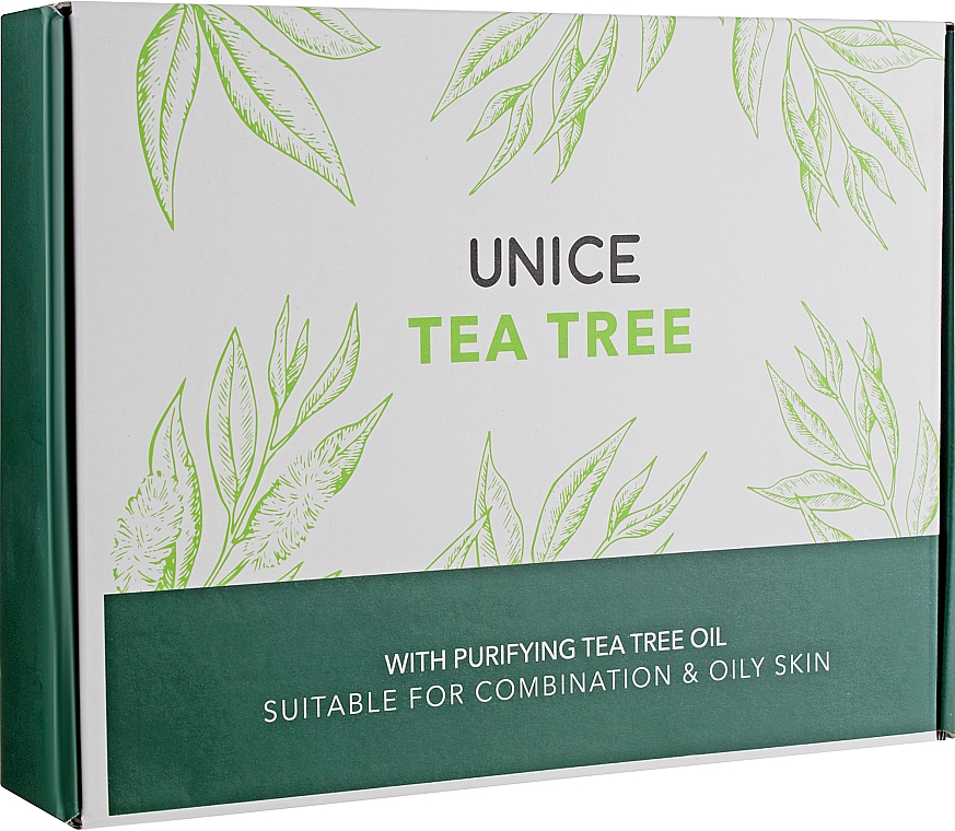 Набор - Unice Tea Tree Oil (f/wash/250ml + tonic/250ml + sh/250ml + soap/100g) — фото N1