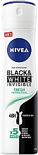 Дезодорант спрей антиперспірант "Невидимий захист для чорного і білого" - NIVEA Black & White Invisible Fresh Anti-Perspirant — фото N1