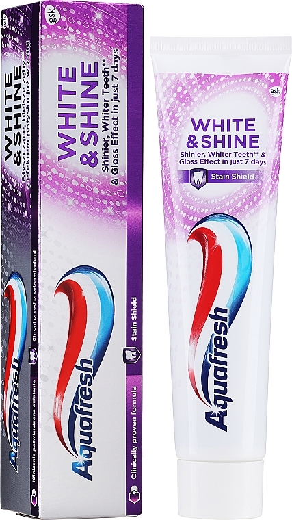 Зубна паста вибілююча - Aquafresh White & Shine Whitening Toothpaste — фото N1