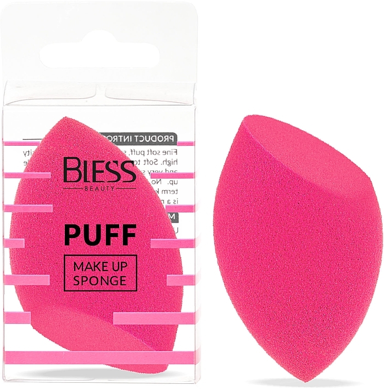 Спонж скошений, рожевий - Bless Beauty PUFF Make Up Sponge — фото N1