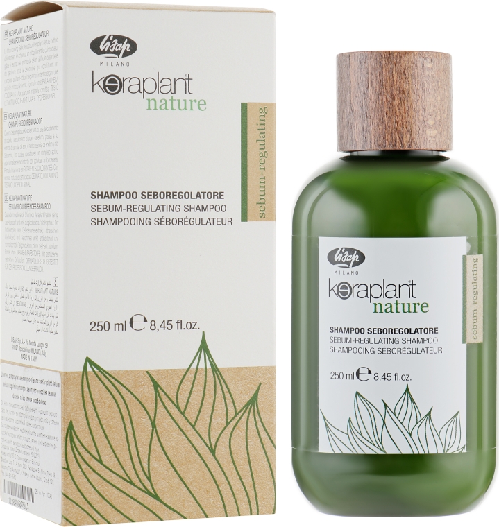 Шампунь для регулювання жирності волосся - Lisap Keraplant Nature Sebum-Regulating Shampoo — фото N3