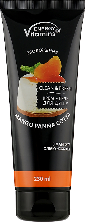 Крем-гель для душу - Energy of Vitamins Cream Shower Gel Mango Panna Cotta — фото N2