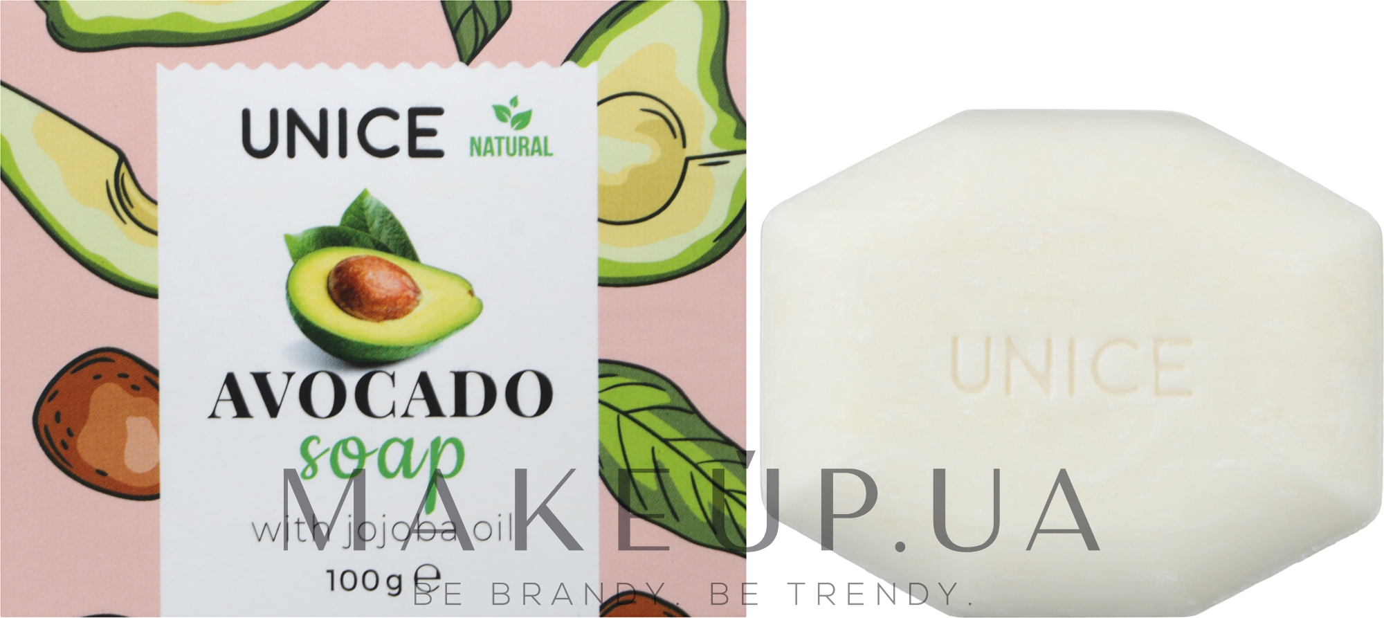 Натуральное мыло с авокадо и маслом жожоба - Unice Avocado Soap With Jojoba Oil — фото 100g