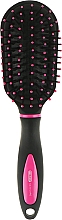 Массажная овальная мини щетка для волос, розовая - Titania Softtouch — фото N1