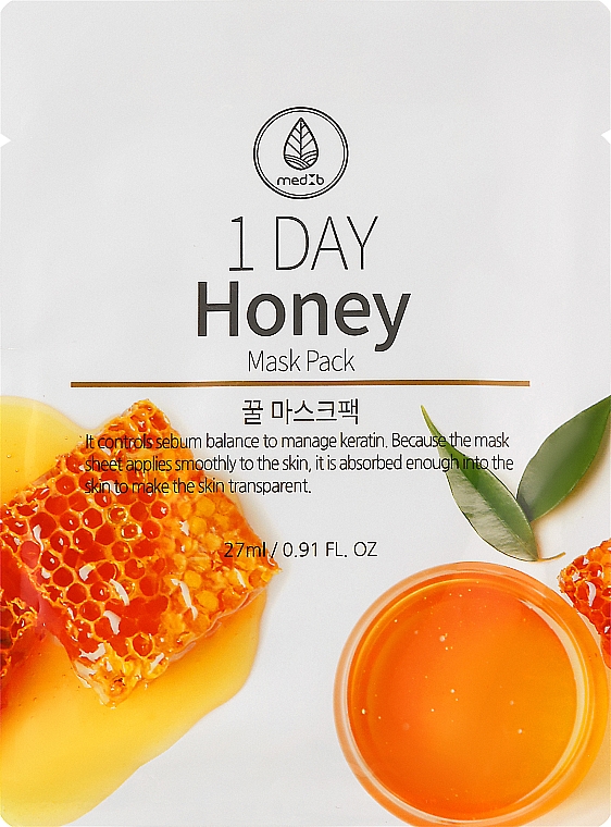 Тканинна маска з медом - Med B 1 Day Honey Mask Pack