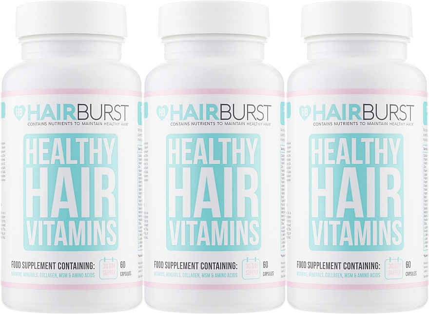 Витамины для волос на 3 месяца, 180 капсул - Hairburst Healthy Hair Vitamins 3 Months Supply — фото N2