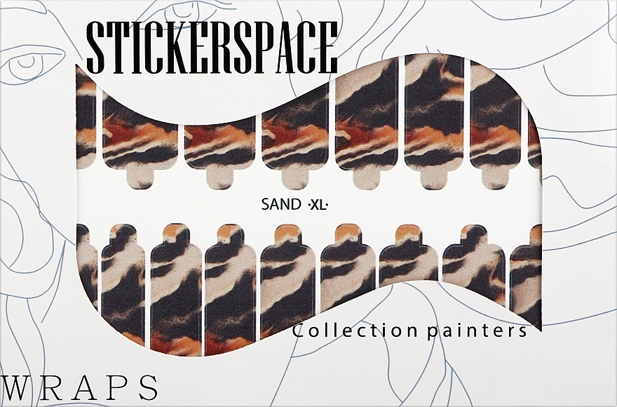 Дизайнерские наклейки для ногтей "Sand XL" - StickersSpace — фото N1