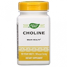 Парфумерія, косметика Харчова добавка "Холін", 500 mg - Nature’s Way Choline