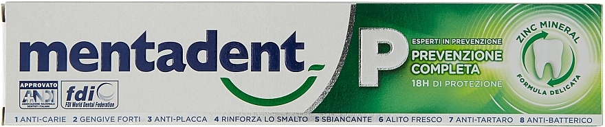 Зубна паста - Mentadent P Complete Prevention Toothpaste — фото N1