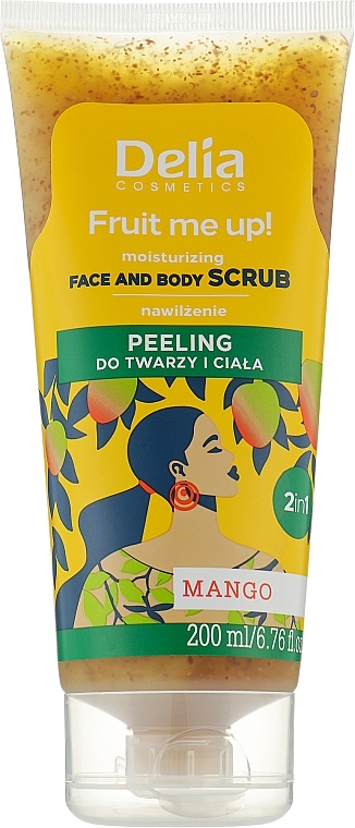 Скраб для лица и тела «Манго» - Delia Fruit Me Up! Moisturizing Face And Body Scrub Mango — фото N1