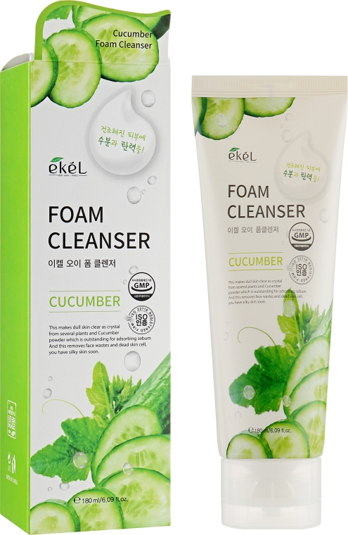 Пінка для вмивання з екстрактом огірка - Ekel Foam Cleanser Cucumber — фото N4
