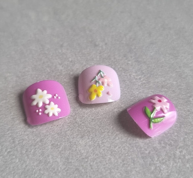 Накладные самоклеящиеся ногти для детей "Цветы", 984 - Deni Carte Tipsy Kids  — фото N5