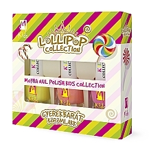 Парфумерія, косметика Набір лаків для нігтів - Moyra Kids Effect Nail Polish Lollipop Collection (3x7ml)