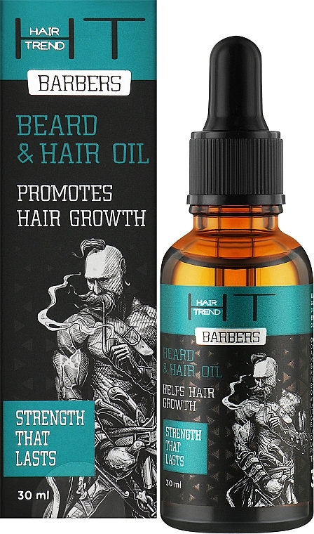 Олія для догляду за волоссям та бородою - Hair Trend Barber Beard&Hair Oil — фото N2
