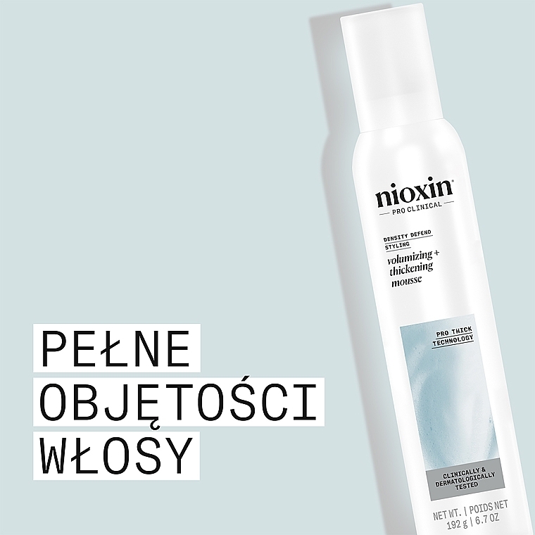 Мус для об'єму волосся - Nioxin Pro Clinical Density Defend Volumizing + Thickening Mousse — фото N6