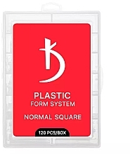 Парфумерія, косметика Багаторазові пластикові форми для нарощування нігтів "Normal Square" - Kodi Professional Plastic Form System