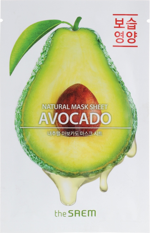 Тканинна маска з екстрактом авокадо - The Saem Natural Avocado Mask Sheet — фото N3
