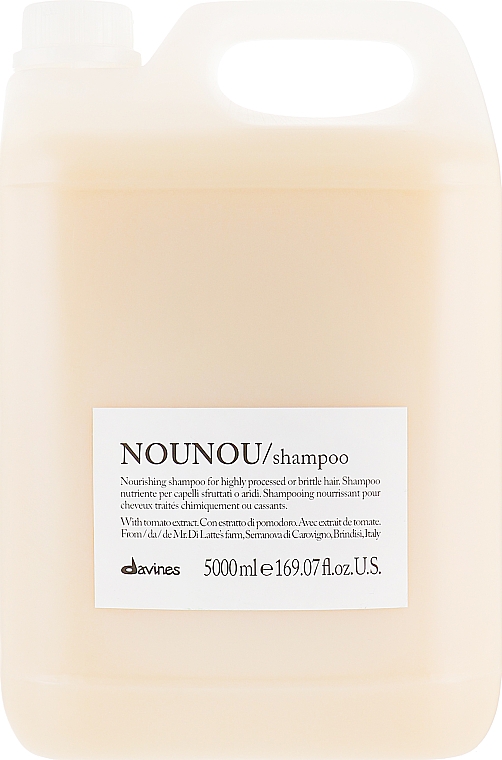 Живильний шампунь для ущільнення ламкого та пошкодженого волосся з екстрактом помідора - Davines Nourishing Nounou Shampoo With Tomato Extract — фото N3