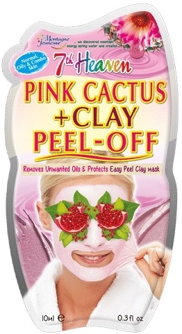 Маска-плівка для обличчя "Рожевий кактус і глина" - 7th Heaven Pink Cactus & Clay Peel Off Mask