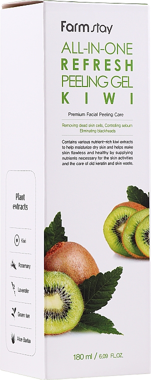 Пілінг-скатка для обличчя з ківі - FarmStay All-In-One Refresh Peeling Gel Kiwi — фото N2