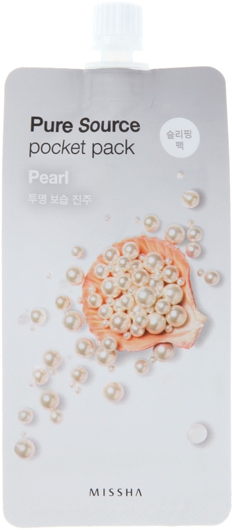 Нічна маска з екстрактом перлів - Missha Pure Source Pocket Pack Pearl