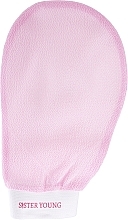 Отшелушивающая пилинг-перчатка для тела, розовая - Sister Young Exfoliating Glove Pink — фото N1