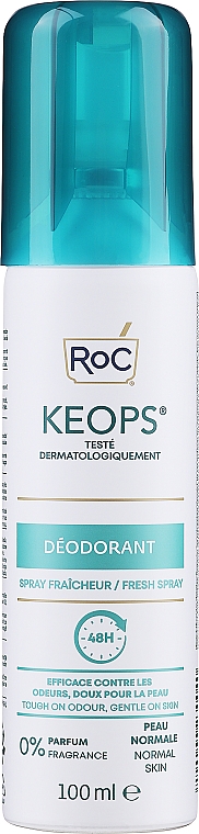 Дезодорант-антиперспірант - RoC Keops 48H Fresh Deodorant Spray — фото N1