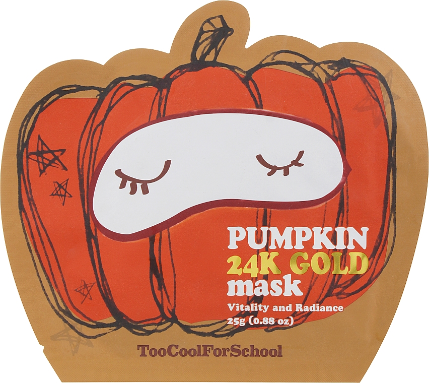 Питательная маска с тыквой и золотом - Too Cool For School Pumpkin 24k Gold Mask — фото N1