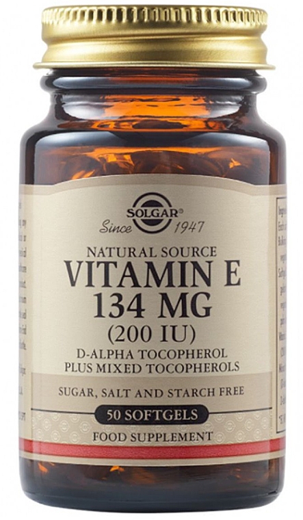 Харчова добавка "Вітамін Е" - Solgar Vitamin E 200IU — фото N1