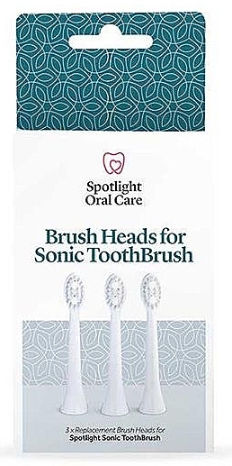 Сменные насадки для электрической зубной щетки, белые - Spotlight Oral Care Sonic Head Replacements In White — фото N1